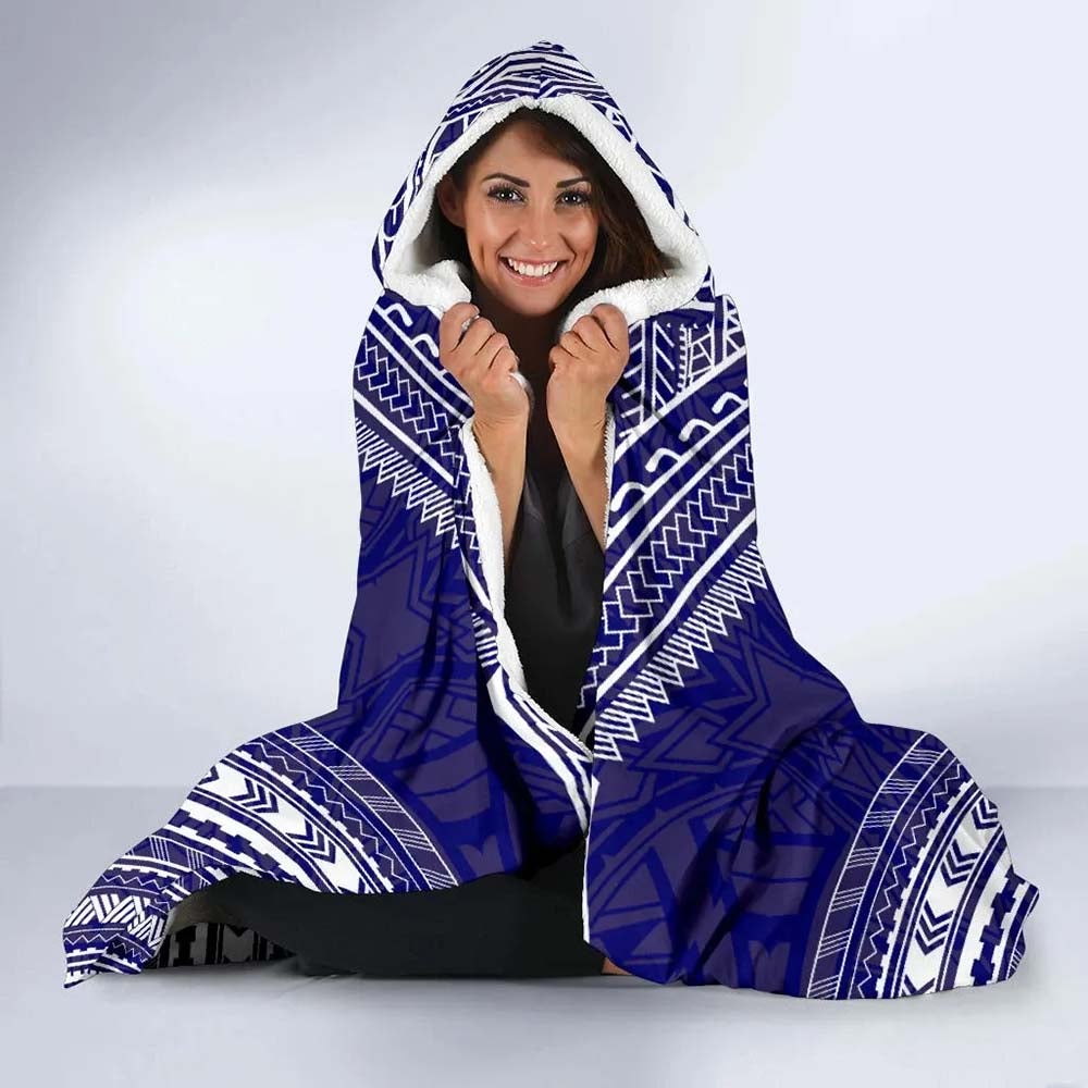 American Samoa Flag Polynesian Chief Hooded Blanket