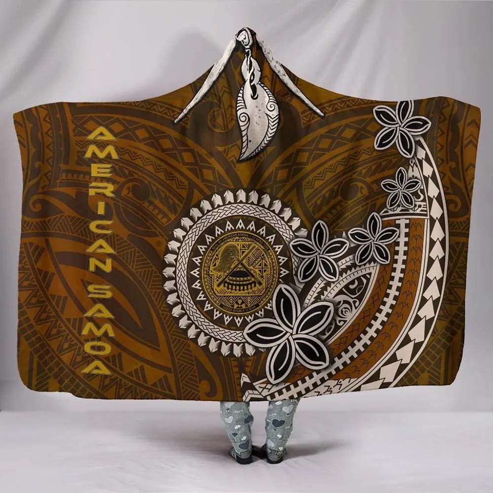 American Samoa Hooded Blanket - Polynesian Boar Tusk