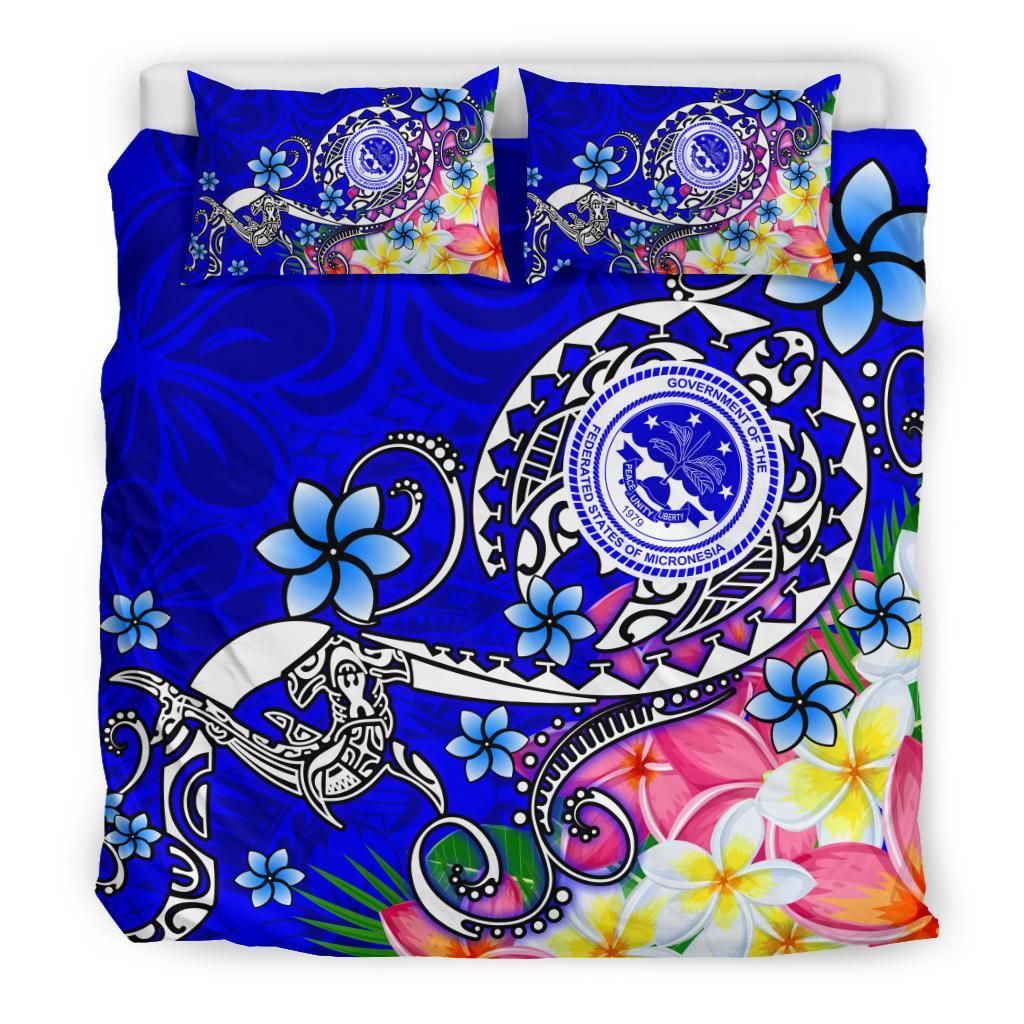 FSM Bedding Set - Turtle Plumeria (Blue)
