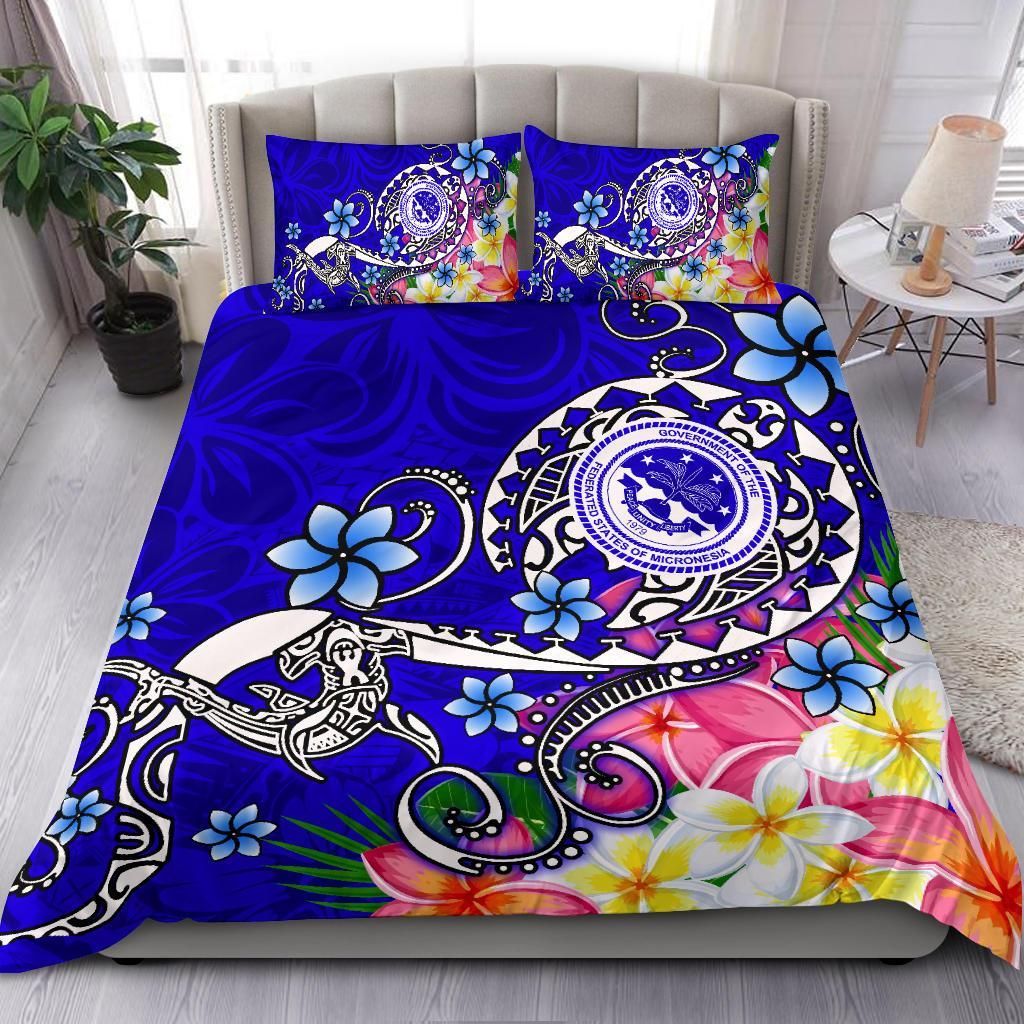 FSM Bedding Set - Turtle Plumeria (Blue)