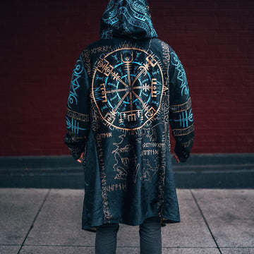 vegvisir viking compass cloak - limited edition