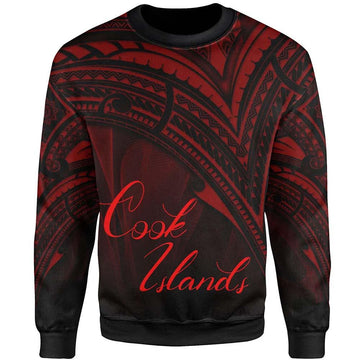 Cook Islands Sweatshirt - Cross Style Red Color-Myprintsy