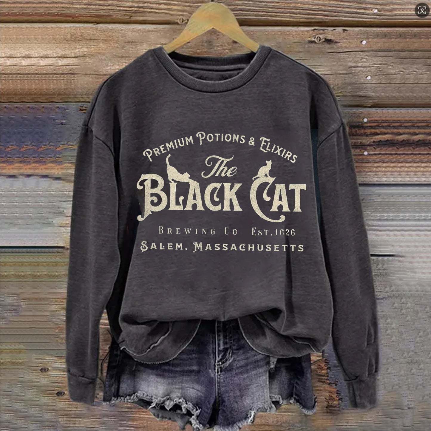 Vintage Salem Black Cat - Halloween Shirt