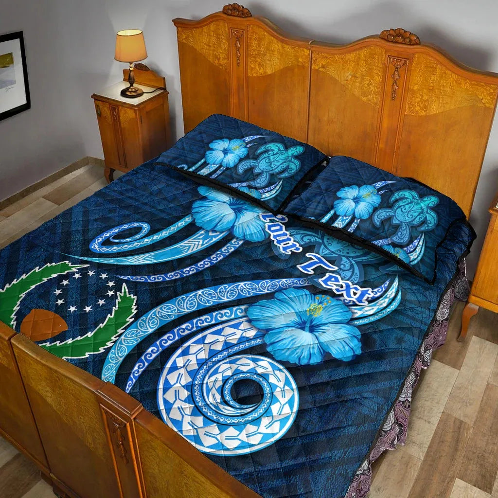 [Custom] Pohnpei Personalised Quilt Bed Set - Turtle and Tribal Tattoo Of Polynesian