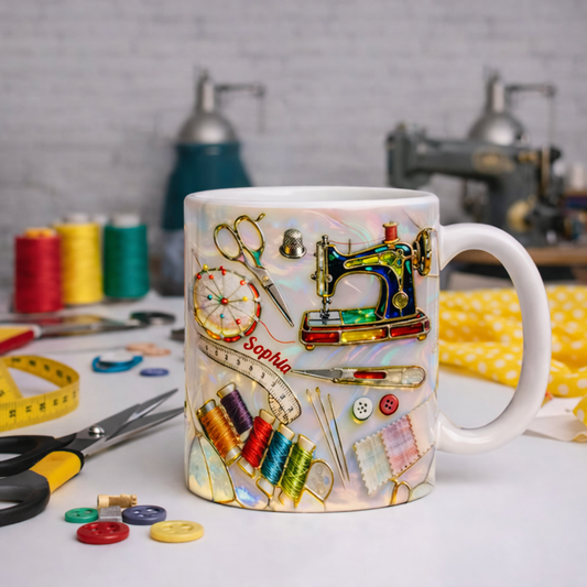 Seamstress, Quilter, Tailor, Sewing Lover - Personalized Sewing Mug