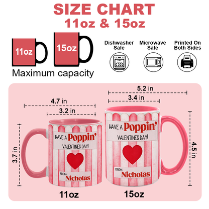 Have A Poppin' Valentines Day - Personalized Accent Mug