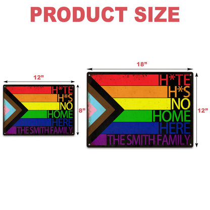 Hate Has No Home Here - Personalized Metal Sign