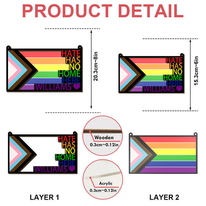 Hate Has No Home - Personalized Window Hanging Suncatcher Ornament