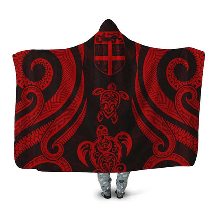 Fiji Hooded Blanket - Red Tentacle Turtle-Myprintsy