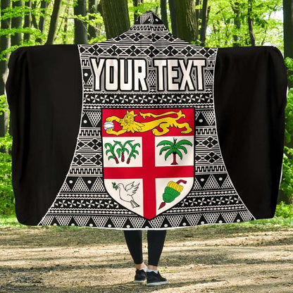 Fiji Hooded Blanket - Tapa Pattern Sport Style