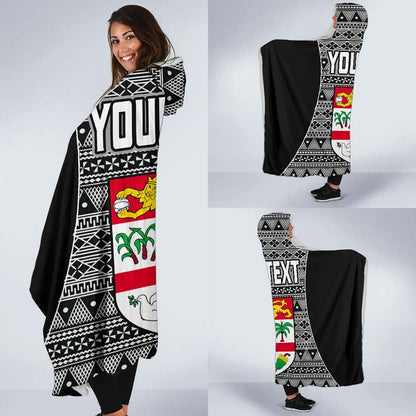 Fiji Hooded Blanket - Tapa Pattern Sport Style