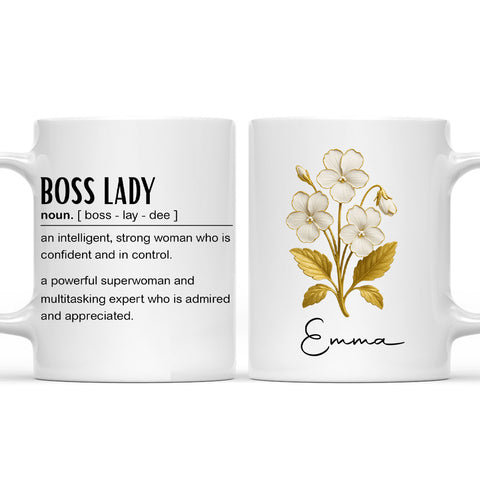 Boss Lady Definition - Personalized Coffee Mug