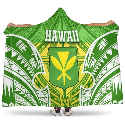 Hawaii Polynesian Hooded Blanket - Hawaiian Pattern With Seal-Myprintsy