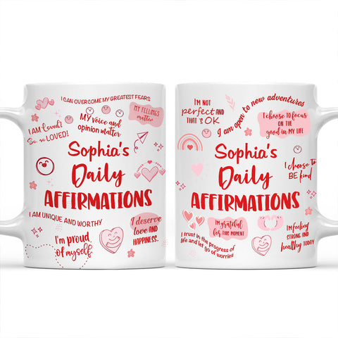 Daily Affirmations - Personalized Coffee Mug