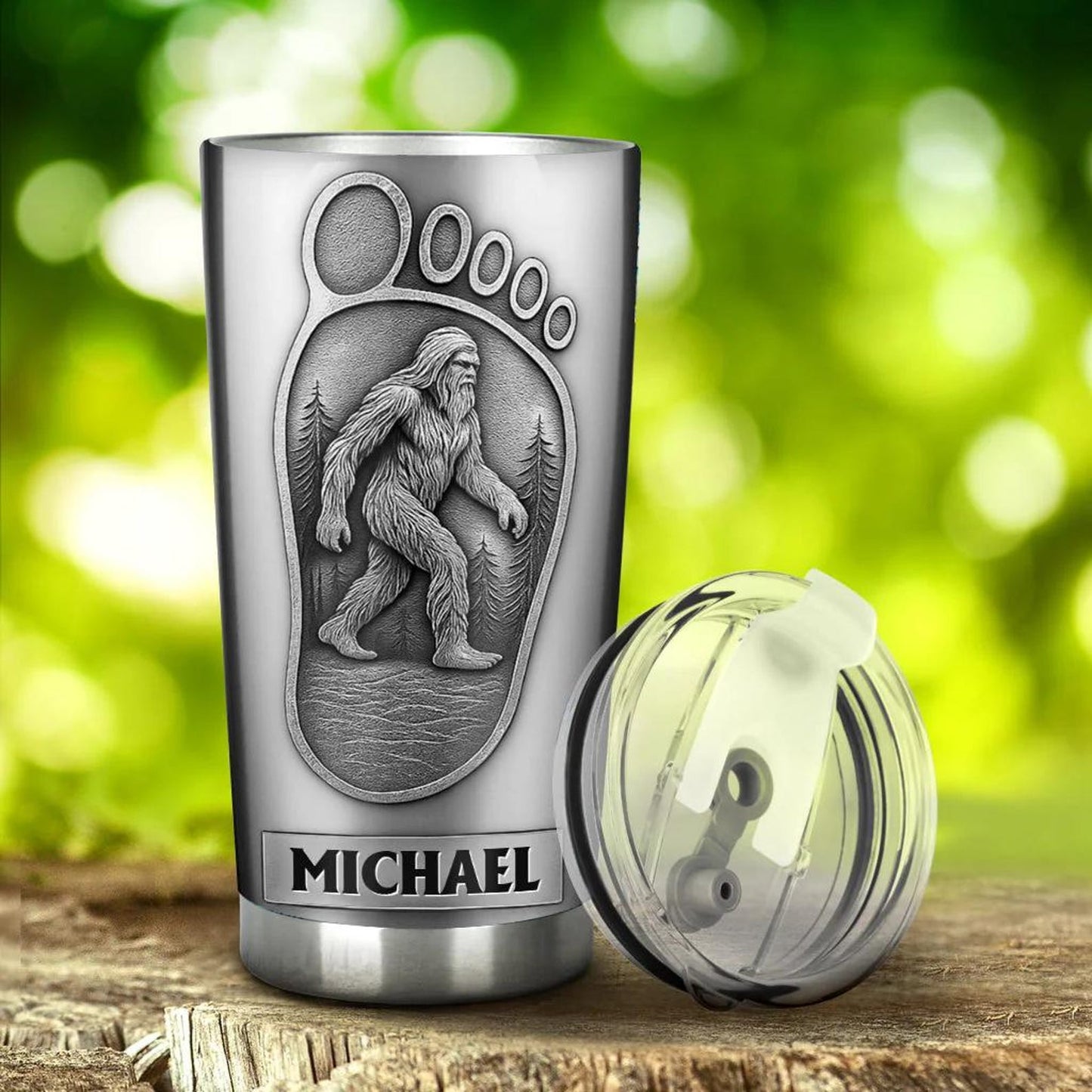 Sasquatch I Believe - Personalized Hiking Tumbler