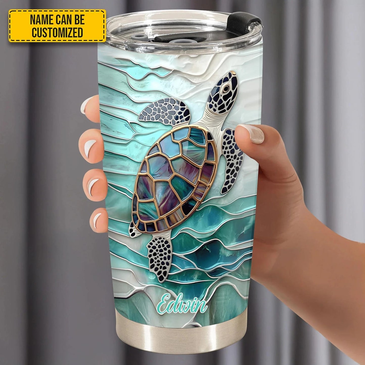 Sea Turtle Ocean - Personalized Turtle Tumbler
