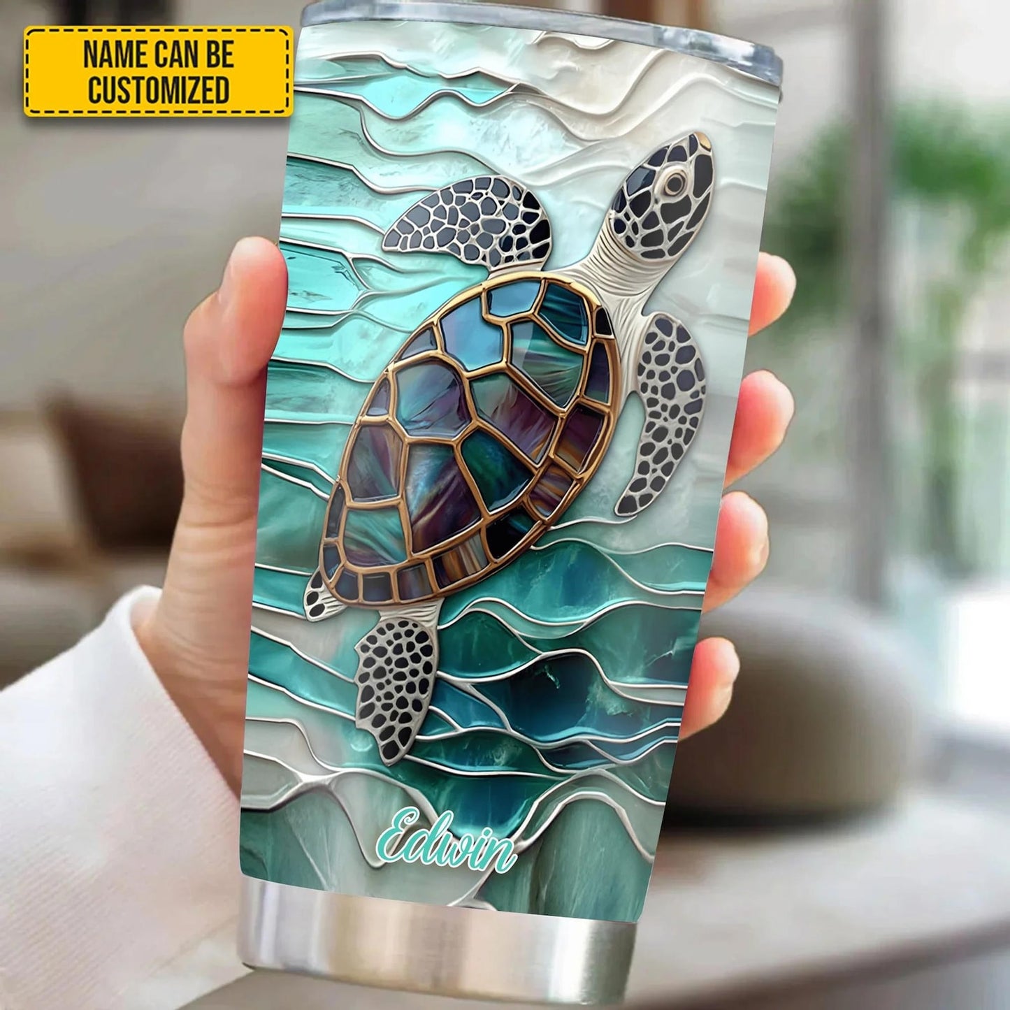 Sea Turtle Ocean - Personalized Turtle Tumbler