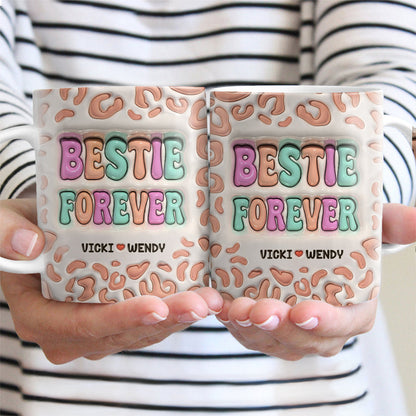Bestie Forever - Personalized Ceramic Mug - Perfect Gift for Best Friends, BFFs, and Sisters