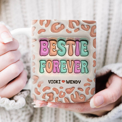 Bestie Forever - Personalized Ceramic Mug - Perfect Gift for Best Friends, BFFs, and Sisters