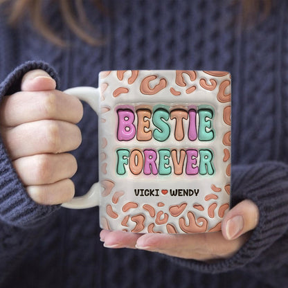 Bestie Forever - Personalized Ceramic Mug - Perfect Gift for Best Friends, BFFs, and Sisters