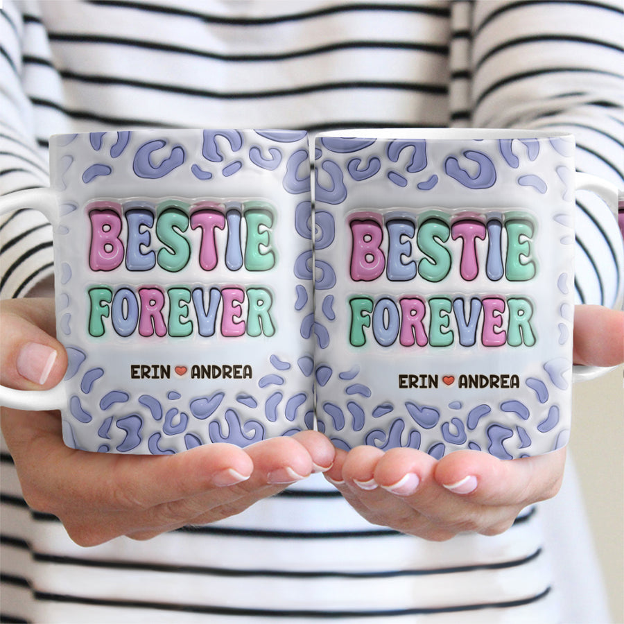 Bestie Forever - Personalized Ceramic Mug - Perfect Gift for Best Friends, BFFs, and Sisters