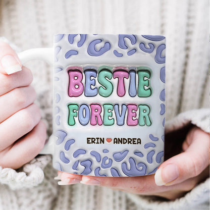 Bestie Forever - Personalized Ceramic Mug - Perfect Gift for Best Friends, BFFs, and Sisters