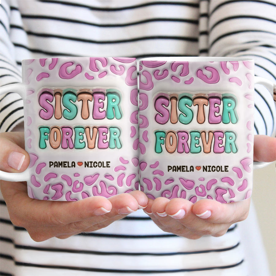 Bestie Forever - Personalized Ceramic Mug - Perfect Gift for Best Friends, BFFs, and Sisters