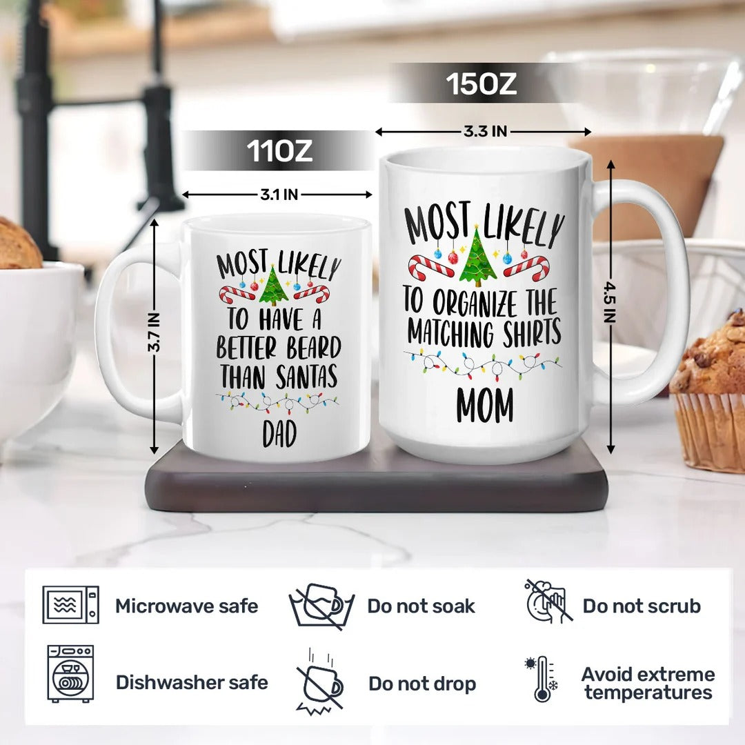 Family Christmas Most Likely - Personalized Ceramic Coffee Mug