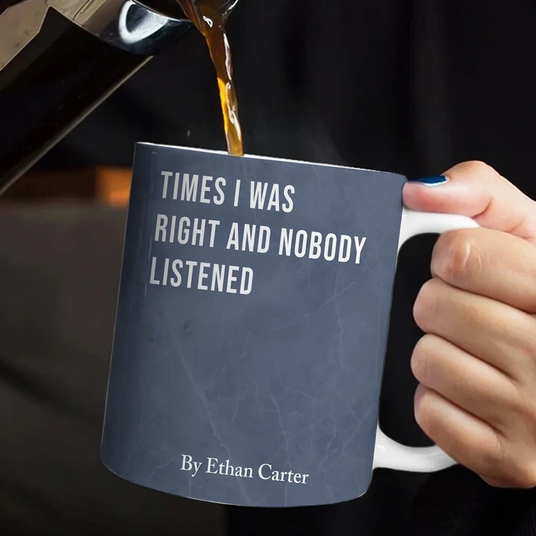Funny Sarcastic Notebook Coworker Gag Gifts - Personalized Ceramic Coffee Mug