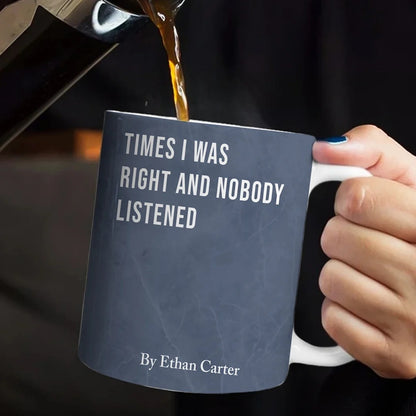 Funny Sarcastic Notebook Coworker Gag Gifts - Personalized Ceramic Coffee Mug