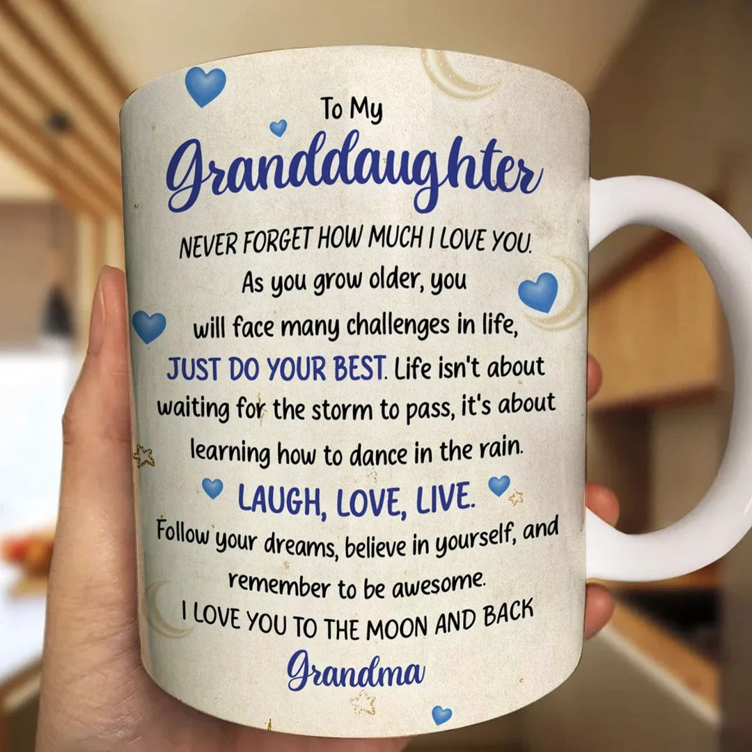 I Love You To The Moon And Back - Personalized Ceramic Coffee Mug