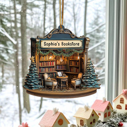 Bookstore - Gift For Friends, Family Members, Book Lovers - Personalized 2-Layer Wooden Ornament