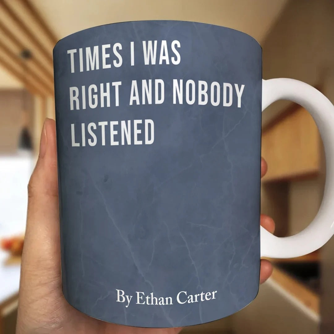 Funny Sarcastic Notebook Coworker Gag Gifts - Personalized Ceramic Coffee Mug