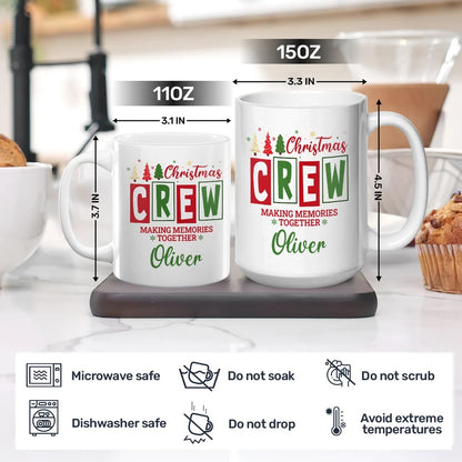 Christmas Crew Matching Family Sibling Gifts - Personalized Ceramic Coffee Mug
