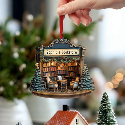 Bookstore - Gift For Friends, Family Members, Book Lovers - Personalized 2-Layer Wooden Ornament