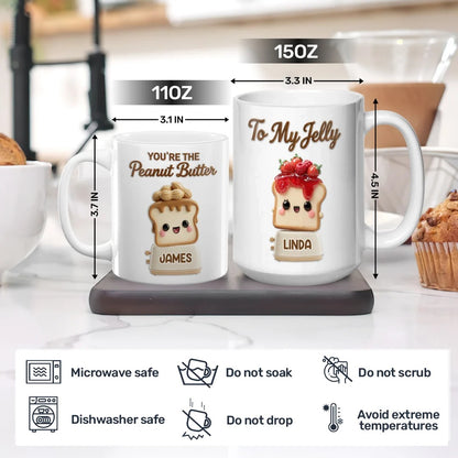 You're The Peanut Butter To My Jelly - Personalized Ceramic Coffee Mug
