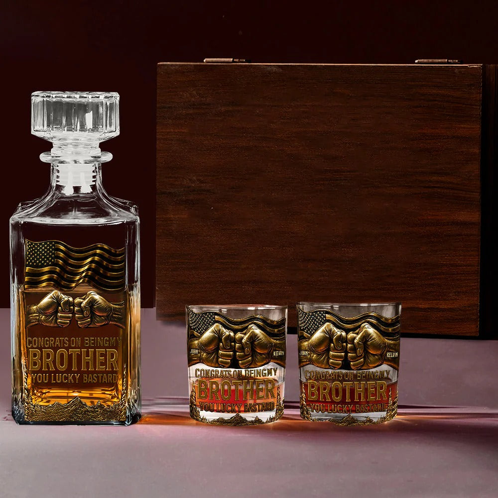 Congrat On Being My Husband - Personalized Whiskey Glass
