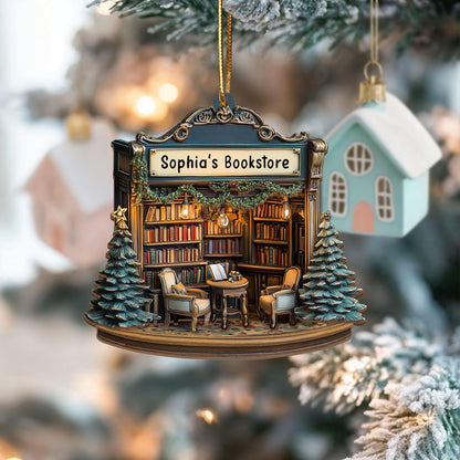 Bookstore - Gift For Friends, Family Members, Book Lovers - Personalized 2-Layer Wooden Ornament