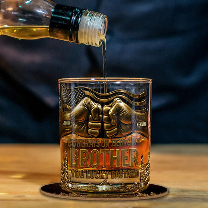 Congrat On Being My Husband - Personalized Whiskey Glass
