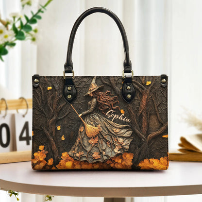 Halloween Witch - Personalized Leather Handbag