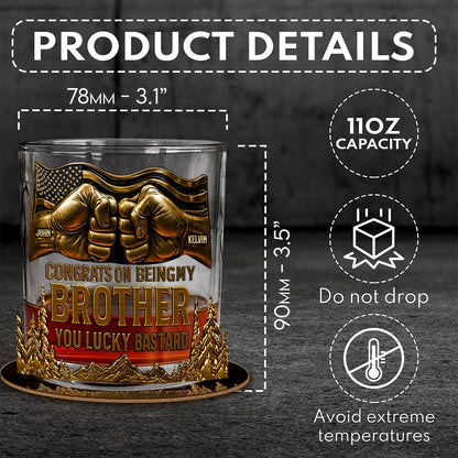 Congrat On Being My Husband - Personalized Whiskey Glass