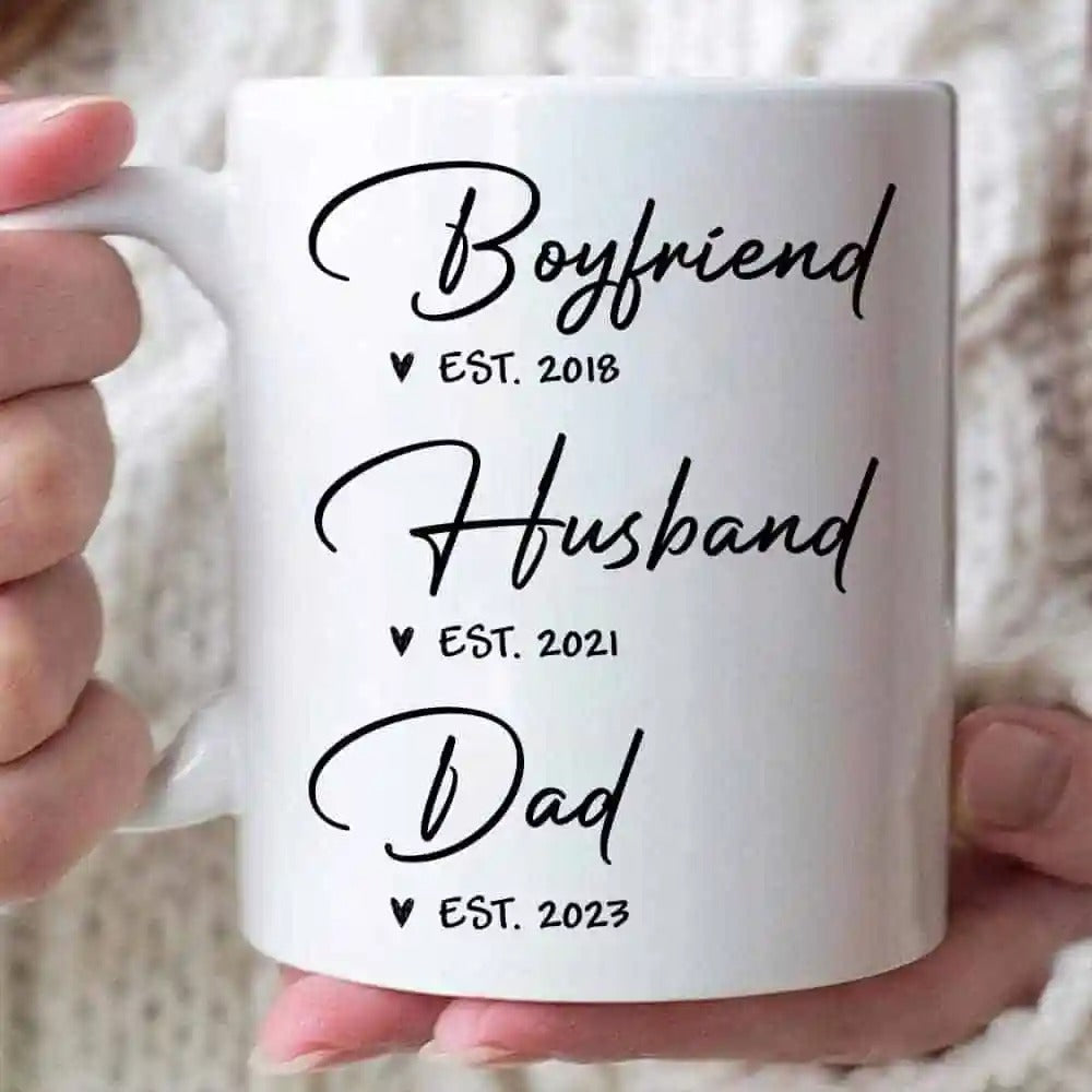 First Time Dad Gift From Wife, Gifts For New Dad, Boyfriend Husband Dad Personalized Mug, Pregnancy Announcement, New Dad coffee Mug
