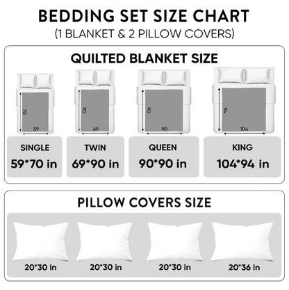 Elegant Gold & Red Christmas Quilt Set
