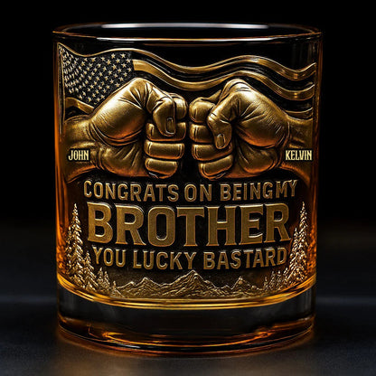 Congrat On Being My Husband - Personalized Whiskey Glass
