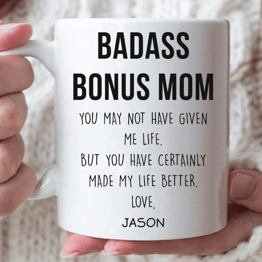 Personalized Mothers Day Gift for a Badass Bonus Mom Stepmom from Stepchildren