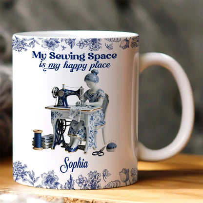 Love Sewing - Personalized Ceramic Coffee Mug