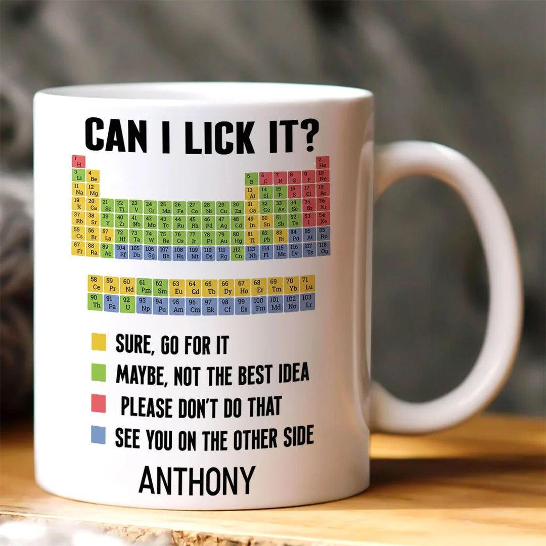 Can I Lick It - Personalized Ceramic Coffee Mug