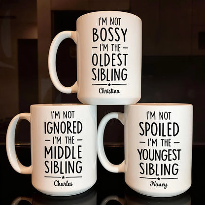 Sibling Truth Trio - Personalized Ceramic Coffee Mug