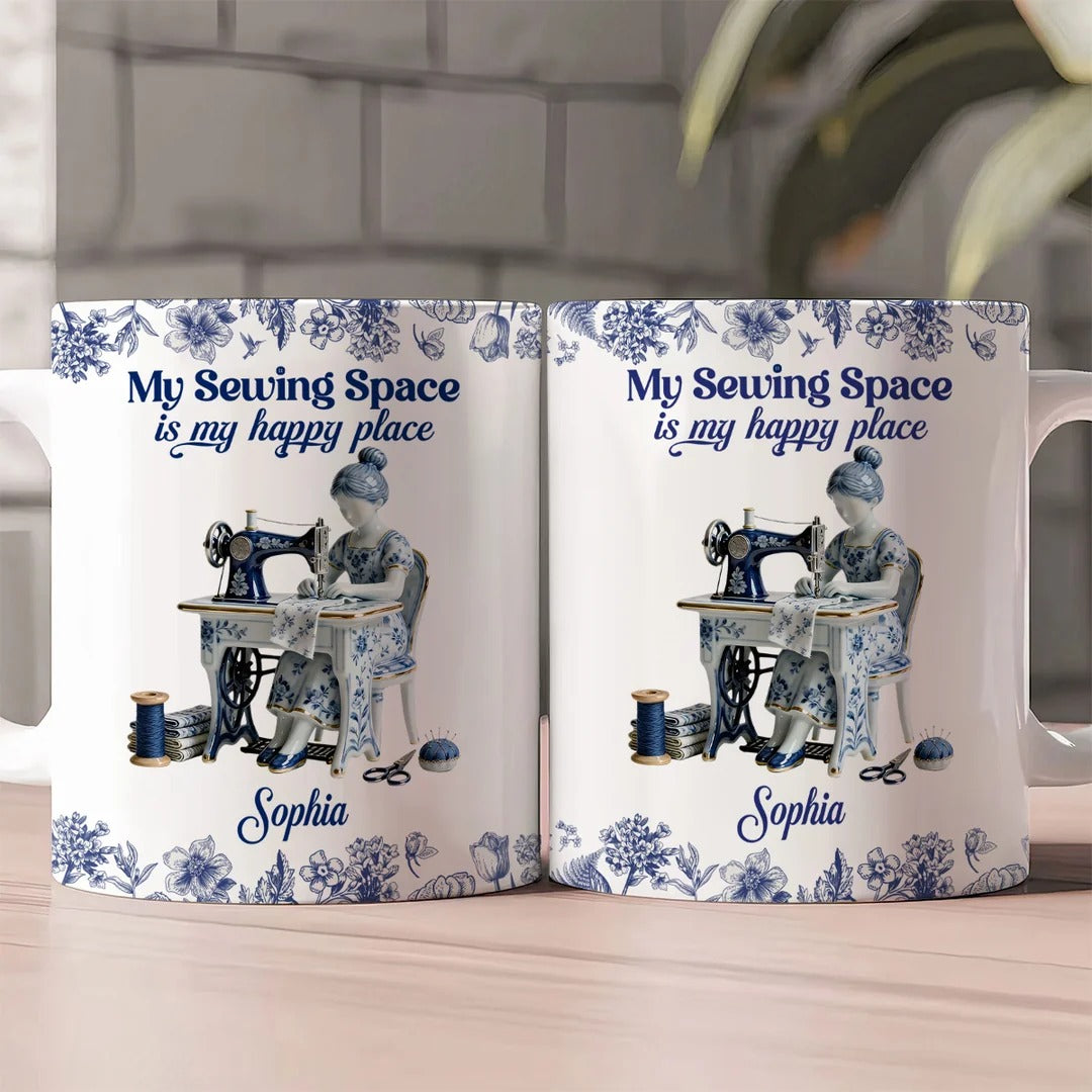 Love Sewing - Personalized Ceramic Coffee Mug