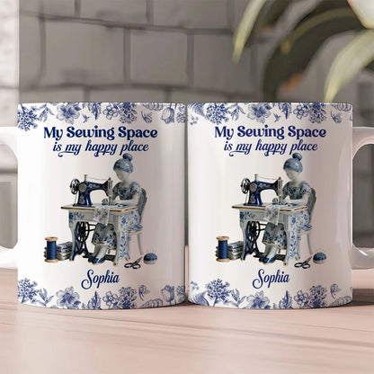 Love Sewing - Personalized Ceramic Coffee Mug